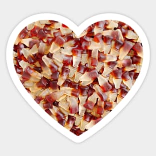 Gummy Cola Bottles Candy Heart Sticker